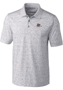Cutter and Buck Fresno State Bulldogs Mens Grey Advantage Space Dye Short Sleeve Polo