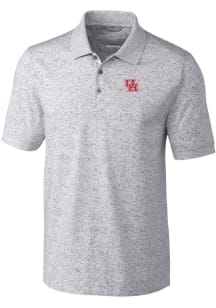 Cutter and Buck Houston Cougars Mens Grey Advantage Space Dye Short Sleeve Polo