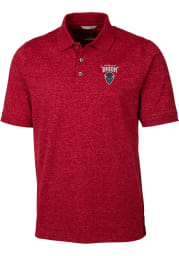 Cutter and Buck Howard Bison Mens Red Advantage Space Dye Short Sleeve Polo