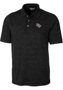 Cutter and Buck UCF Knights Mens Black Advantage Space Dye Short Sleeve Polo
