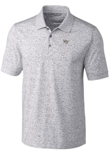 Cutter and Buck Wake Forest Demon Deacons Mens Grey Advantage Space Dye Short Sleeve Polo