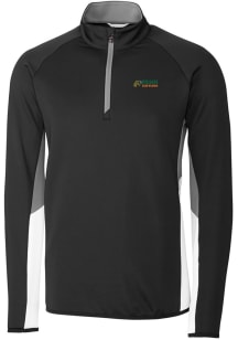 Cutter and Buck Florida A&amp;M Rattlers Mens Black Traverse Colorblock Long Sleeve 1/4 Zip Pullover