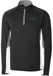 Cutter and Buck Florida A&M Rattlers Mens Black Traverse Colorblock Long Sleeve 1/4 Zip Pullover