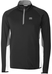 Cutter and Buck Jackson State Tigers Mens Black Traverse Colorblock Long Sleeve 1/4 Zip Pullover