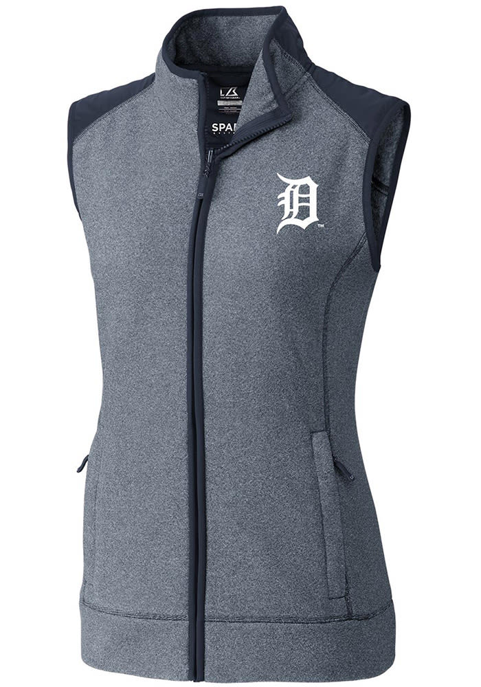 Cutter and Buck Detroit Tigers Womens Navy Blue Cedar Park Vest
