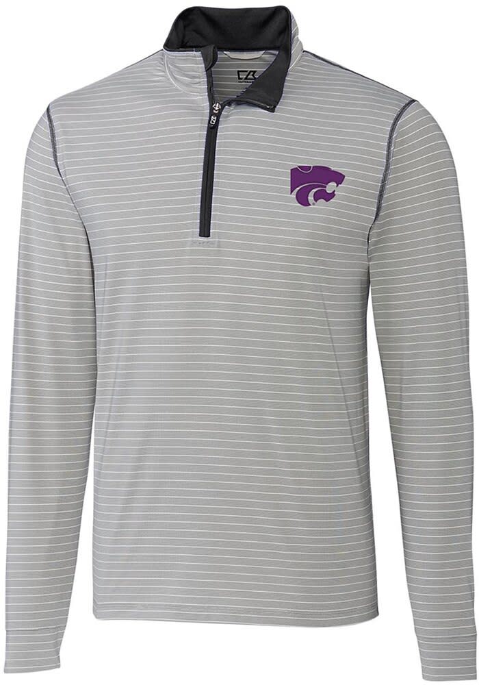 Cutter and Buck KState Wildcats Meridian Pullover Grey
