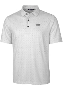 Cutter and Buck Jackson State Tigers Mens Charcoal Pike Double Dot Short Sleeve Polo