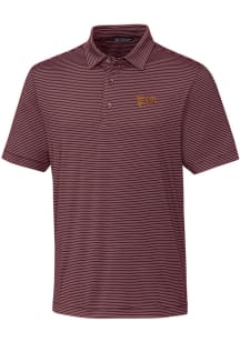 Cutter and Buck Arizona State Sun Devils Mens Red Forge Pencil Stripe Short Sleeve Polo