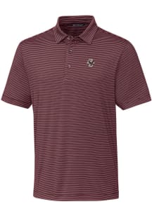 Cutter and Buck Boston College Eagles Mens Red Forge Pencil Stripe Short Sleeve Polo