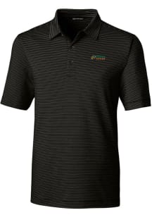 Cutter and Buck Florida A&amp;M Rattlers Mens Black Forge Pencil Stripe Short Sleeve Polo