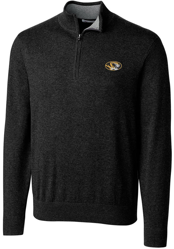Cutter and Buck Missouri Tigers Mens Black Lakemont Long Sleeve 1/4 Zip Pullover