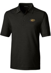 Cutter and Buck Grambling State Tigers Mens Black Forge Pencil Stripe Short Sleeve Polo