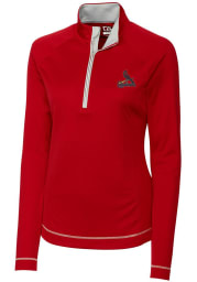 Cutter and Buck STL Cardinals Womens Red Evolve 1/4 Zip Pullover