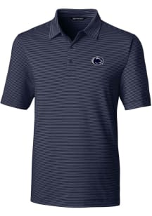 Cutter and Buck Penn State Nittany Lions Mens Navy Blue Forge Pencil Stripe Short Sleeve Polo