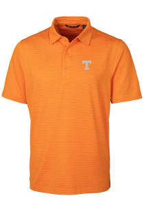 Cutter and Buck Tennessee Volunteers Mens Orange Forge Pencil Stripe Short Sleeve Polo