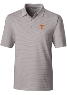 Cutter and Buck Tennessee Volunteers Mens Grey Forge Pencil Stripe Short Sleeve Polo