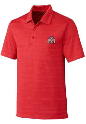 Cutter and Buck Ohio State Buckeyes Mens Red Interbay Short Sleeve Polo