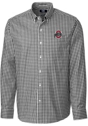 Cutter and Buck Ohio State Buckeyes Mens Charcoal League Long Sleeve Dress Shirt
