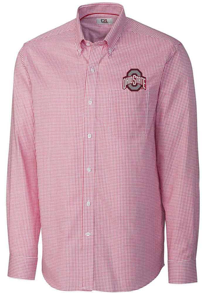 ohio state men's dress shirt Colosseum Ohio State Buckeyes Mens Black Shields Bowling Short Sleeve Dress Shirt, Black, Size XL