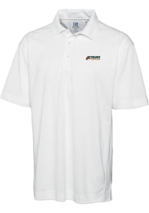 Cutter and Buck Florida A&amp;M Rattlers Mens White Drytec Genre Textured Short Sleeve Polo