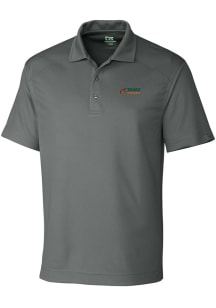 Cutter and Buck Florida A&amp;M Rattlers Mens Grey Drytec Genre Textured Short Sleeve Polo