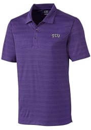 Cutter and Buck TCU Horned Frogs Mens Purple Interbay Short Sleeve Polo