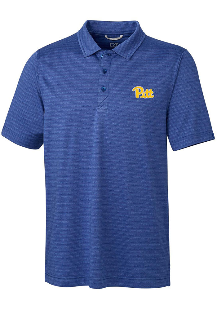 Nike Pitt Panthers Mens Blue Franchise Short Sleeve Polo