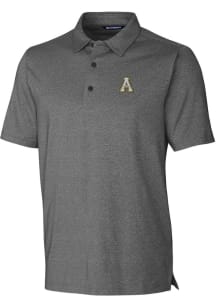 Cutter and Buck Appalachian State Mountaineers Mens Charcoal Forge Heathered Short Sleeve Polo