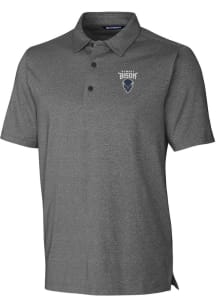 Cutter and Buck Howard Bison Mens Charcoal Forge Heathered Short Sleeve Polo