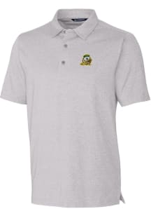 Cutter and Buck Oregon Ducks Mens Grey Forge Heathered Short Sleeve Polo