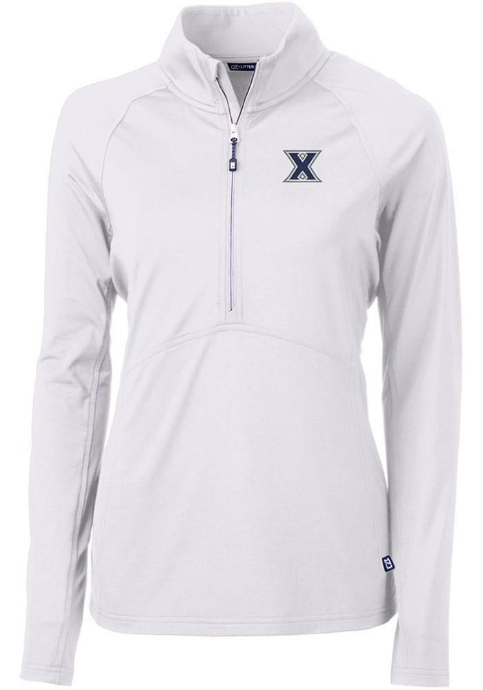 Cutter and Buck Xavier Musketeers Womens Adapt Eco Qtr Zip