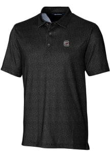 Cutter and Buck South Carolina Gamecocks Mens Black Pike Micro Floral Short Sleeve Polo
