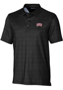 Cutter and Buck UNLV Runnin Rebels Mens Black Pike Micro Floral Short Sleeve Polo