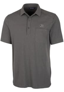 Cutter and Buck Jackson State Tigers Mens Grey Advantage Pocket Short Sleeve Polo