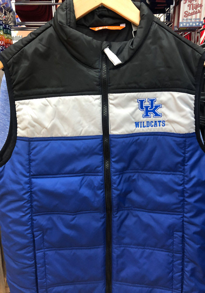 Cutter and Buck Kentucky Wildcats Mens Blue Thaw Sleeveless Jacket