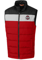 Cutter and Buck Ohio State Buckeyes Mens Red Thaw Sleeveless Jacket