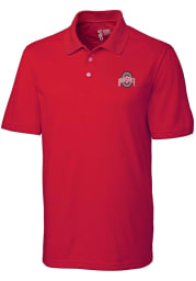 Cutter and Buck Ohio State Buckeyes Mens Red Fairwood Short Sleeve Polo