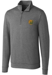 Cutter and Buck Baylor Bears Mens Charcoal Shoreline Long Sleeve 1/4 Zip Pullover