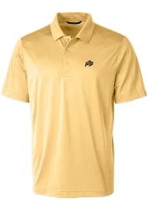 Cutter and Buck Colorado Buffaloes Mens Yellow Prospect Textured Short Sleeve Polo