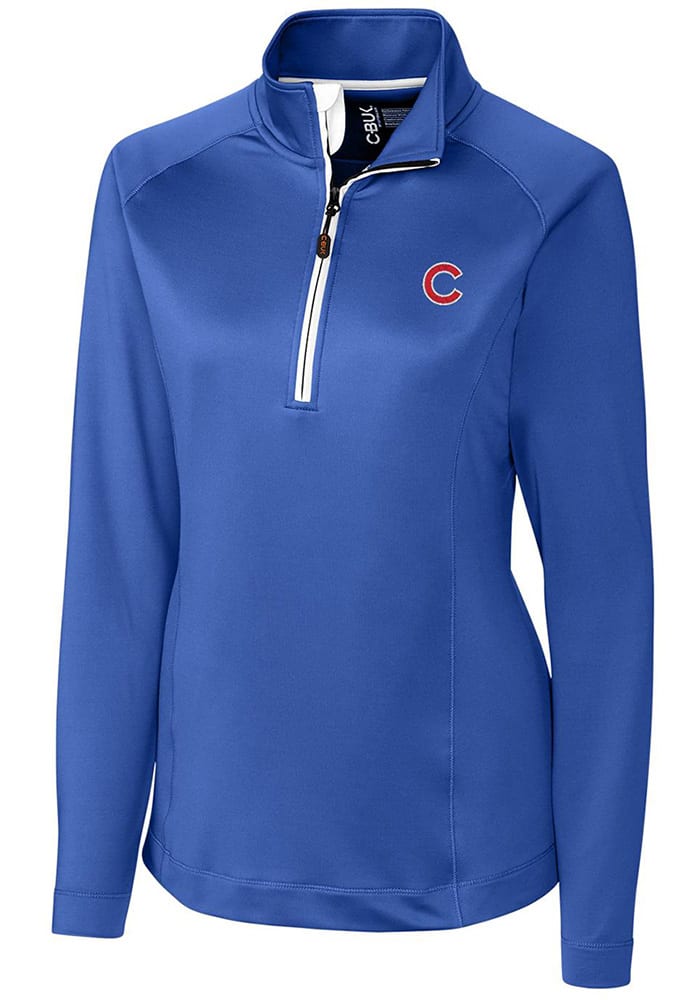 Cutter and Buck Chicago Cubs Womens Blue Jackson 1/4 Zip Pullover