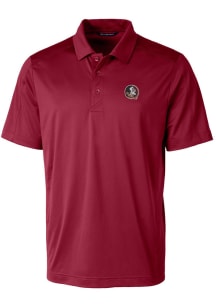 Cutter and Buck Florida State Seminoles Mens Red Prospect Textured Short Sleeve Polo