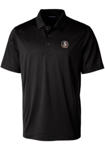 Cutter and Buck Florida State Seminoles Mens Black Prospect Textured Short Sleeve Polo