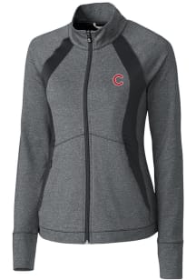 Cutter and Buck Chicago Cubs Womens Charcoal Shoreline Colorblock Medium Weight Jacket
