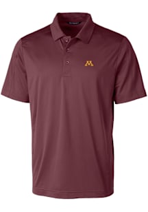 Cutter and Buck Minnesota Golden Gophers Mens Maroon Prospect Textured Short Sleeve Polo