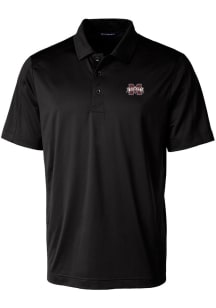 Cutter and Buck Mississippi State Bulldogs Mens Black Prospect Textured Short Sleeve Polo