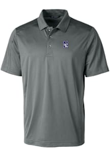 Cutter and Buck Northwestern Wildcats Mens Grey Prospect Short Sleeve Polo