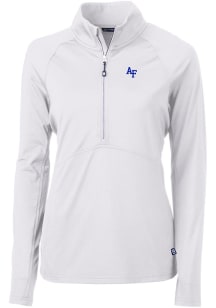 Cutter and Buck Air Force Falcons Womens White Adapt Eco 1/4 Zip Pullover