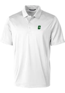 Cutter and Buck UNCC 49ers Mens White Prospect Textured Short Sleeve Polo