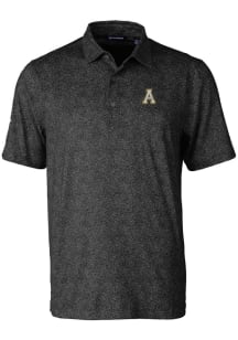 Cutter and Buck Appalachian State Mountaineers Mens Black Pike Constellation Short Sleeve Polo