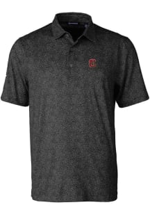 Cutter and Buck Cornell Big Red Mens Black Pike Constellation Short Sleeve Polo